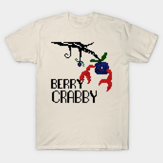 Berry crabby pixel art T-Shirt by ManicWax